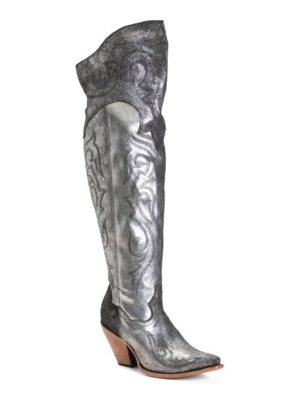CORRAL BOOTS Made In Mexico Leather Embroidered Tall Top Pointy Toe Boots